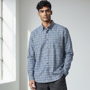 Johnnie-O Coen Hangin' Out Flannel Maliblu Plaid
Button Down Shirt - Size XL